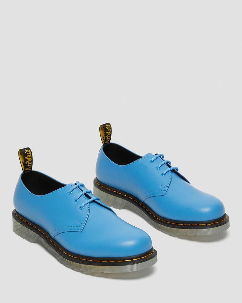 Blue Women's Dr Martens 1461 Iced Smooth Leather Oxfords Shoes | CA 349WNB